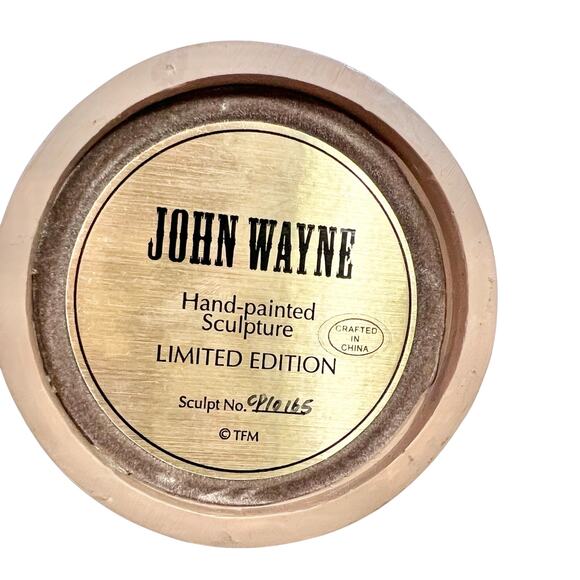Franklin Mint John Wayne Hand Painted Sculptures Lot 4 Glass Globe Mint Cond - Picture 11 of 11